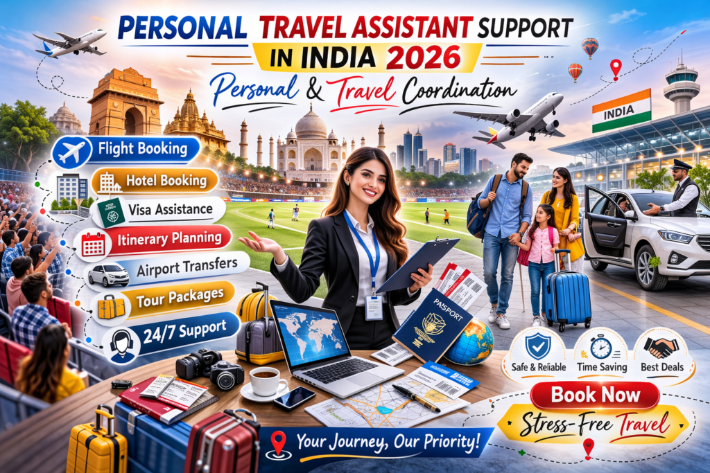 Personal Travel Assistant Support in India 2026 – Personal and Travel Coordination