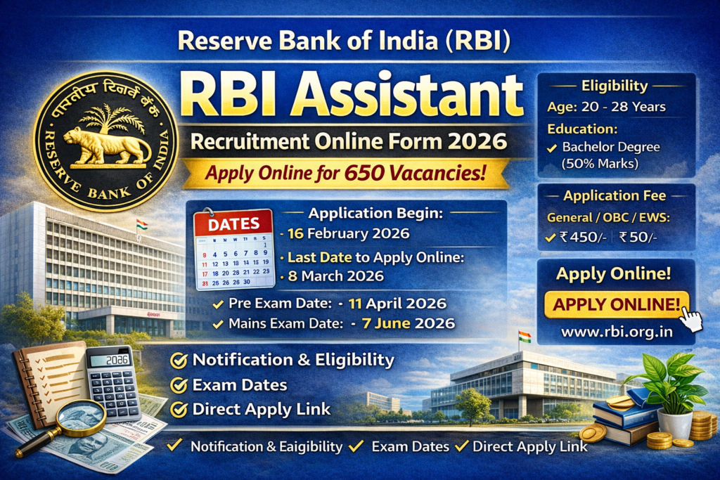 RBI Assistant Recruitment 2026