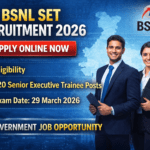 BSNL SET Recruitment 2026 –Apply Online Now