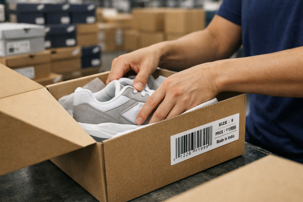 footwear packing jobs