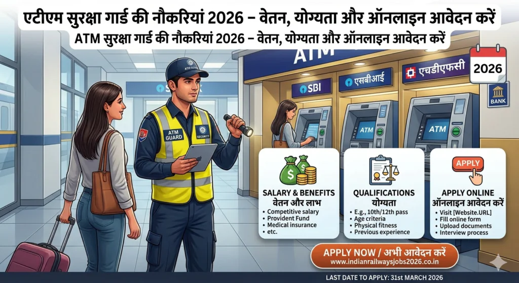 एटीएम सुरक्षा गार्ड की नौकरियां 2026