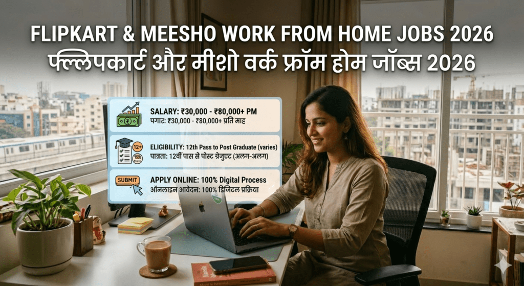 Flipkart & Meesho Work From Home Jobs 2026