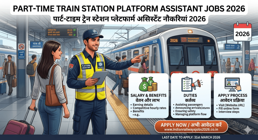 Part-Time Train Station Platform Assistant Jobs 2026 –